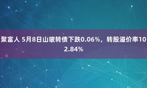 聚富人 5月8日山玻转债下跌0.06%，转股溢价率102.84%